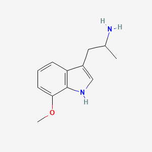 molecular formula C12H16N2O B8714065 3-(2-aminopropyl)-7-methoxy-1H-indole 