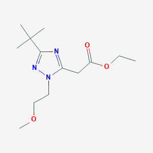 Ethyl 2-(3-(tert-butyl)-1-(2-methoxyethyl)-1H-1,2,4-triazol-5-yl)acetate
