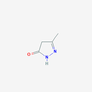 B087142 3-Methyl-2-pyrazolin-5-one CAS No. 108-26-9