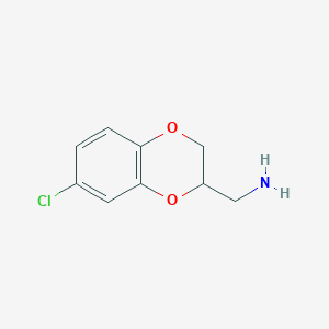 (6-Chloro-2,3-dihydro-1,4-benzodioxin-3-yl)methanamine