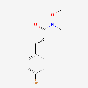 B8714240 3-(4-Bromophenyl)-N-methoxy-N-methylprop-2-enamide CAS No. 652978-38-6