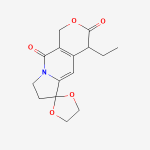 4-Ethyl-1,4,7,8-tetrahydro-3H,10H-spiro[pyrano[3,4-f]indolizine-6,2'-[1,3]dioxolane]-3,10-dione