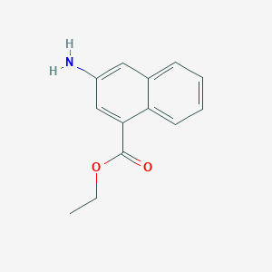 molecular formula C13H13NO2 B8714280 Ethyl 3-aminonaphthalene-1-carboxylate 