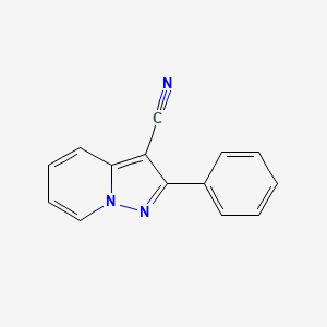 molecular formula C14H9N3 B8714290 2-Phenylpyrazolo[1,5-a]pyridine-3-carbonitrile CAS No. 110886-45-8