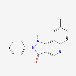 8-Methyl-2-phenyl-2,5-dihydro-pyrazolo-(4,3-c)quinolin-3-one