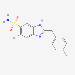 5-Chloro-2-[(4-methylphenyl)methyl]-1H-benzimidazole-6-sulfonamide