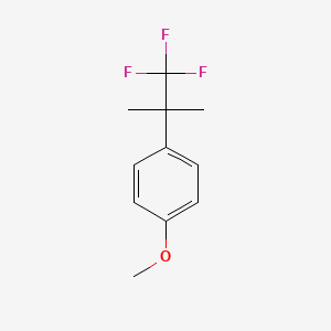 molecular formula C11H13F3O B8714352 1-Methoxy-4-(1,1,1-trifluoro-2-methylpropan-2-yl)benzene 