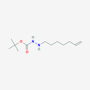 molecular formula C12H24N2O2 B8714453 N'-Hept-6-enyl-hydrazinecarboxylic acid tert-butyl ester CAS No. 862118-91-0