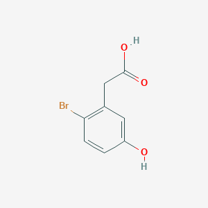 molecular formula C8H7BrO3 B8714469 2-(2-Bromo-5-hydroxyphenyl)acetic acid 