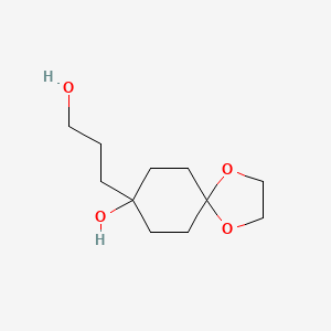 molecular formula C11H20O4 B8714527 8-(3-Hydroxypropyl)-1,4-dioxaspiro[4.5]decan-8-ol CAS No. 90214-47-4