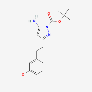 Tert-butyl 5-amino-3-[2-(3-methoxyphenyl)ethyl]pyrazole-1-carboxylate