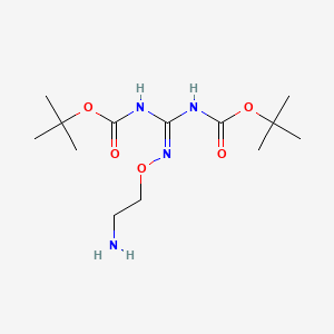 molecular formula C13H26N4O5 B8714617 Carbamicacid,N-[[(2-aminoethoxy)amino][[(1,1-dimethylethoxy)carbonyl]amino]methylene]-,1,1-dimethylethylester CAS No. 226569-29-5