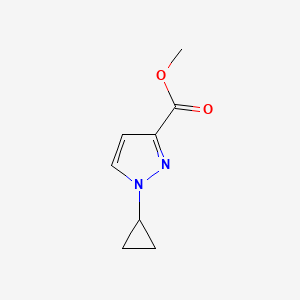 molecular formula C8H10N2O2 B8714642 Methyl 1-cyclopropyl-1H-pyrazole-3-carboxylate 