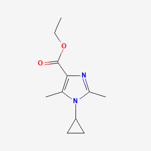 molecular formula C11H16N2O2 B8714649 Ethyl 1-cyclopropyl-2,5-dimethyl-1H-imidazole-4-carboxylate CAS No. 824432-04-4