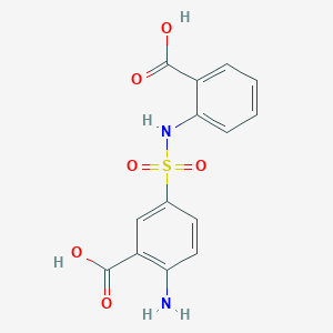 B087148 Benzoic acid, 2-amino-5-[[(2-carboxyphenyl)amino]sulfonyl]- CAS No. 135-10-4