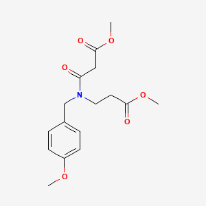 molecular formula C16H21NO6 B8714844 Methyl 3-((3-methoxy-3-oxopropyl)(4-methoxybenzyl)amino)-3-oxopropanoate 