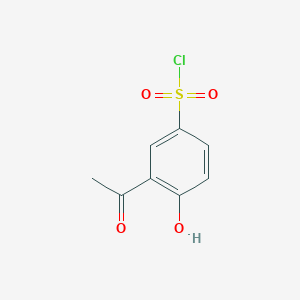3-Acetyl-4-hydroxybenzene-1-sulfonyl chloride