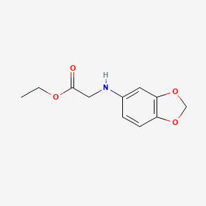 molecular formula C11H13NO4 B8714990 ethyl 2-[(1,3-dioxaindan-5-yl)amino]acetate 