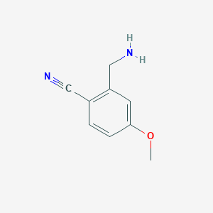 molecular formula C9H10N2O B8715083 2-(aminomethyl)-4-methoxyBenzonitrile 