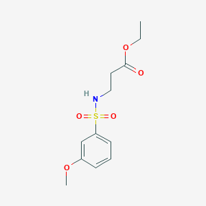 molecular formula C12H17NO5S B8715093 ethyl 3-[(3-methoxyphenyl)sulfonylamino]propanoate 