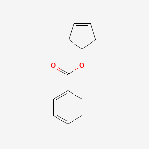 molecular formula C12H12O2 B8715254 Cyclopent-3-en-1-yl benzoate 