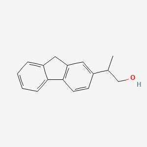 molecular formula C16H16O B8715284 2-(9H-fluoren-2-yl)propan-1-ol 