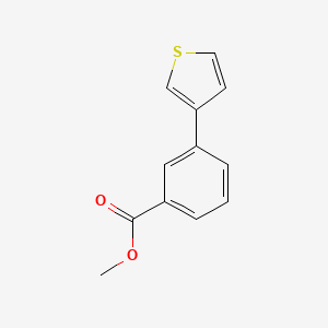 molecular formula C12H10O2S B8715386 Methyl 3-(3-thienyl)benzoate CAS No. 20608-90-6