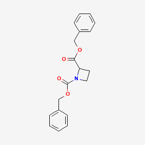 molecular formula C19H19NO4 B8715420 Dibenzyl azetidine-1,2-dicarboxylate 