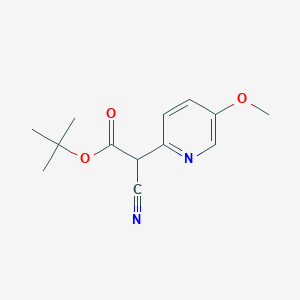 molecular formula C13H16N2O3 B8715426 Tert-butyl 2-cyano-2-(5-methoxypyridin-2-yl)acetate CAS No. 1334784-81-4