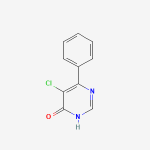 molecular formula C10H7ClN2O B8715542 5-Chloro-6-phenylpyrimidin-4(1H)-one CAS No. 20551-30-8