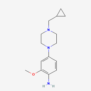 molecular formula C15H23N3O B8715657 4-[4-(cyclopropylmethyl)piperazin-1-yl]-2-methoxyaniline 
