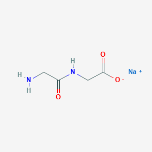 molecular formula C4H7N2NaO3 B087158 Sodium;2-[(2-aminoacetyl)amino]acetate CAS No. 1070-67-3