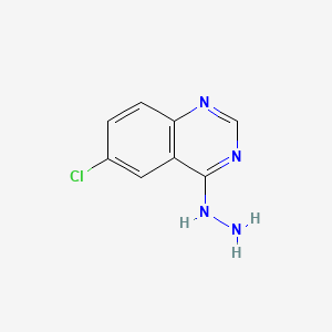 molecular formula C8H7ClN4 B8716158 6-Chloro-4-hydrazinoquinazoline CAS No. 63265-29-2
