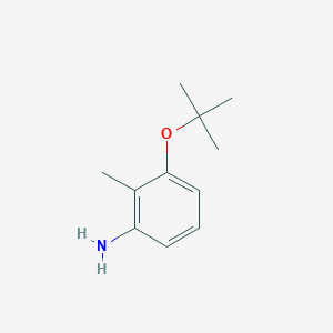 molecular formula C11H17NO B8716336 2-METHYL-3-T-BUTOXYANILINE 