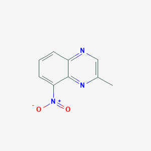 molecular formula C9H7N3O2 B8716511 2-Methyl-8-nitroquinoxaline 