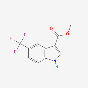 molecular formula C11H8F3NO2 B8716584 Methyl 5-(trifluoromethyl)-1H-indole-3-carboxylate 