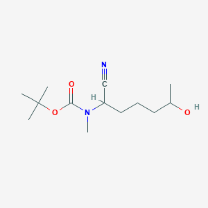 tert-Butyl (1-cyano-5-hydroxyhexyl)methylcarbamate