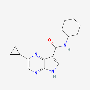 N-cyclohexyl-2-cyclopropyl-5H-pyrrolo[2,3-b]pyrazine-7-carboxamide