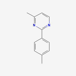 molecular formula C12H12N2 B8716710 4-Methyl-2-(p-tolyl)pyrimidine 