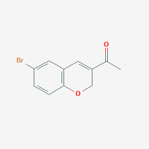 molecular formula C11H9BrO2 B8716718 3-Acetyl-6-bromo-2H-chromene 
