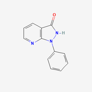 molecular formula C12H9N3O B8716754 1-phenyl-2H-pyrazolo[3,4-b]pyridin-3-one 