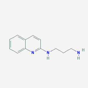 molecular formula C12H15N3 B8716775 N-(quinolin-2-yl)propane-1,3-diamine CAS No. 199522-63-9