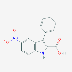 molecular formula C15H10N2O4 B087168 5-Nitro-3-phenyl-1H-indole-2-carboxylic acid CAS No. 14182-37-7