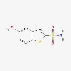 molecular formula C8H7NO3S2 B8716862 5-hydroxy-1-benzothiophene-2-sulfonamide 