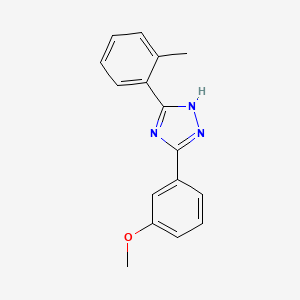 molecular formula C16H15N3O B8716881 s-Triazole, 5-(m-methoxyphenyl)-3-(o-tolyl)- CAS No. 69095-72-3
