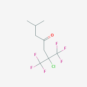 molecular formula C9H11ClF6O B008717 4-Heptanone, 2-chloro-6-methyl-1,1,1-trifluoro-2-trifluoromethyl- CAS No. 101913-92-2
