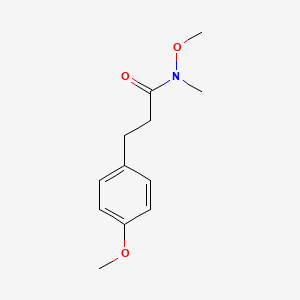 molecular formula C12H17NO3 B8717069 N-methoxy-3-(4-methoxyphenyl)-N-methylpropanamide 