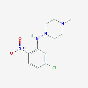 4-Chloro-2-[(4-methylpiperazin-1-yl)amino]-1-nitrobenzene