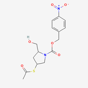 (2S,4S)-4-(Acetylthio)-2-(hydroxymethyl)-1-pyrrolidinecarboxylic acid (4-nitrophenyl)methyl ester
