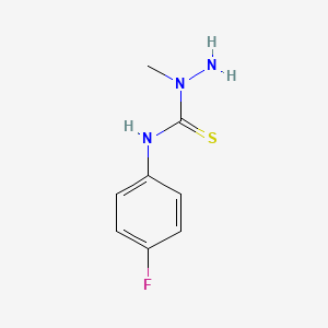 molecular formula C8H10FN3S B8717193 3-Amino-1-(4-fluorophenyl)-3-methylthiourea 